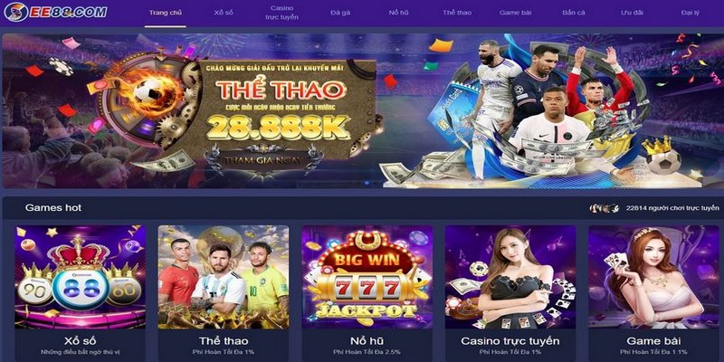 Giới thiệu EE88 là một trong những nhà cái trực tuyến lớn và uy tín trên thị trường