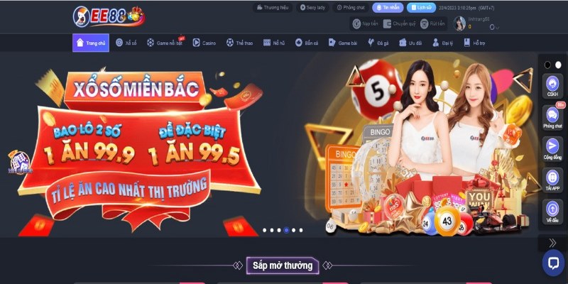 EE88 thường xuyên tổ chức các chương trình khuyến mãi, thưởng cho người chơi